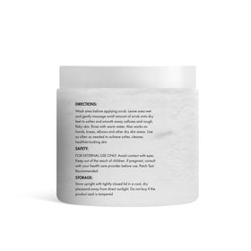 Majestic Pure Tea Tree Foot & Body Scrub in bathroom setting