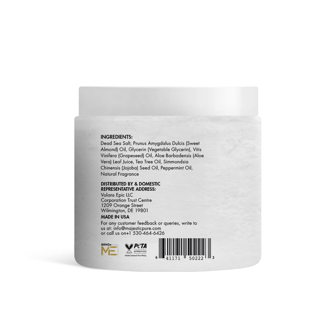 Majestic Pure Tea Tree Foot & Body Scrub with almond oil