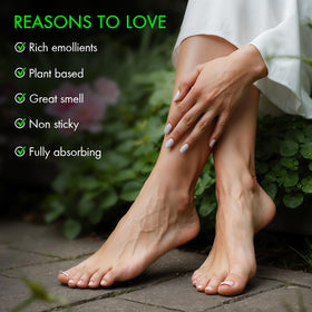 Majestic Pure Tea Tree Foot Cream with fresh mint leaves