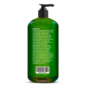Majestic Pure Tea Tree Shampoo pouring into hand