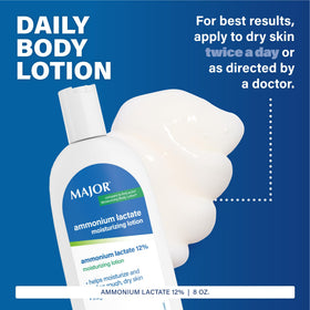 MAJOR Ammonium Lactate 12% Moisturizing Lotion 8 Oz side view