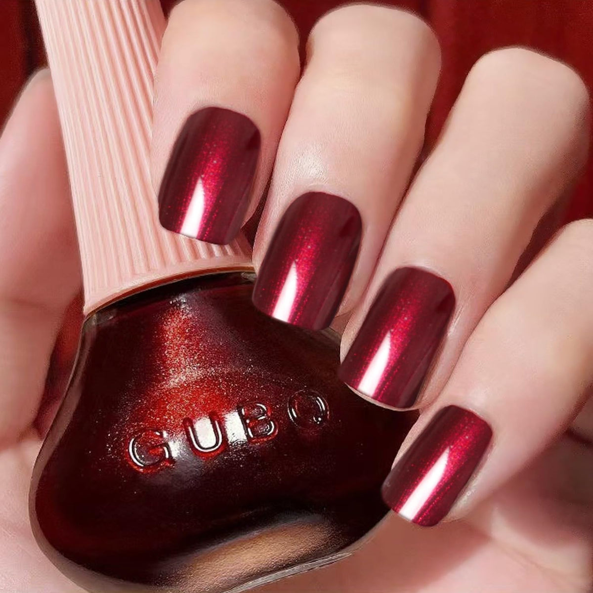 Major Dijit Quick Dry Nail Polish Pearl Wine Red bottle front view