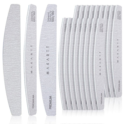 Makartt 100/180 grit nail files set of 20 in packaging
