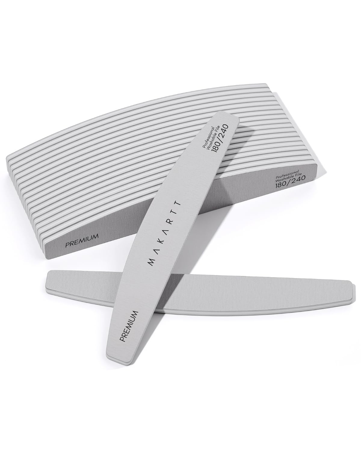 Makartt 180/240 grit nail files 20-pack front view