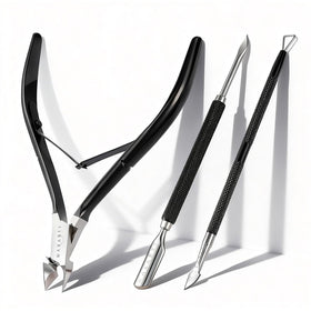 Makartt 3-Pack Cuticle Nipper Set front view with tools displayed