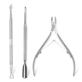 Makartt 3-Pack Cuticle Nipper Set with trimmer and pushers