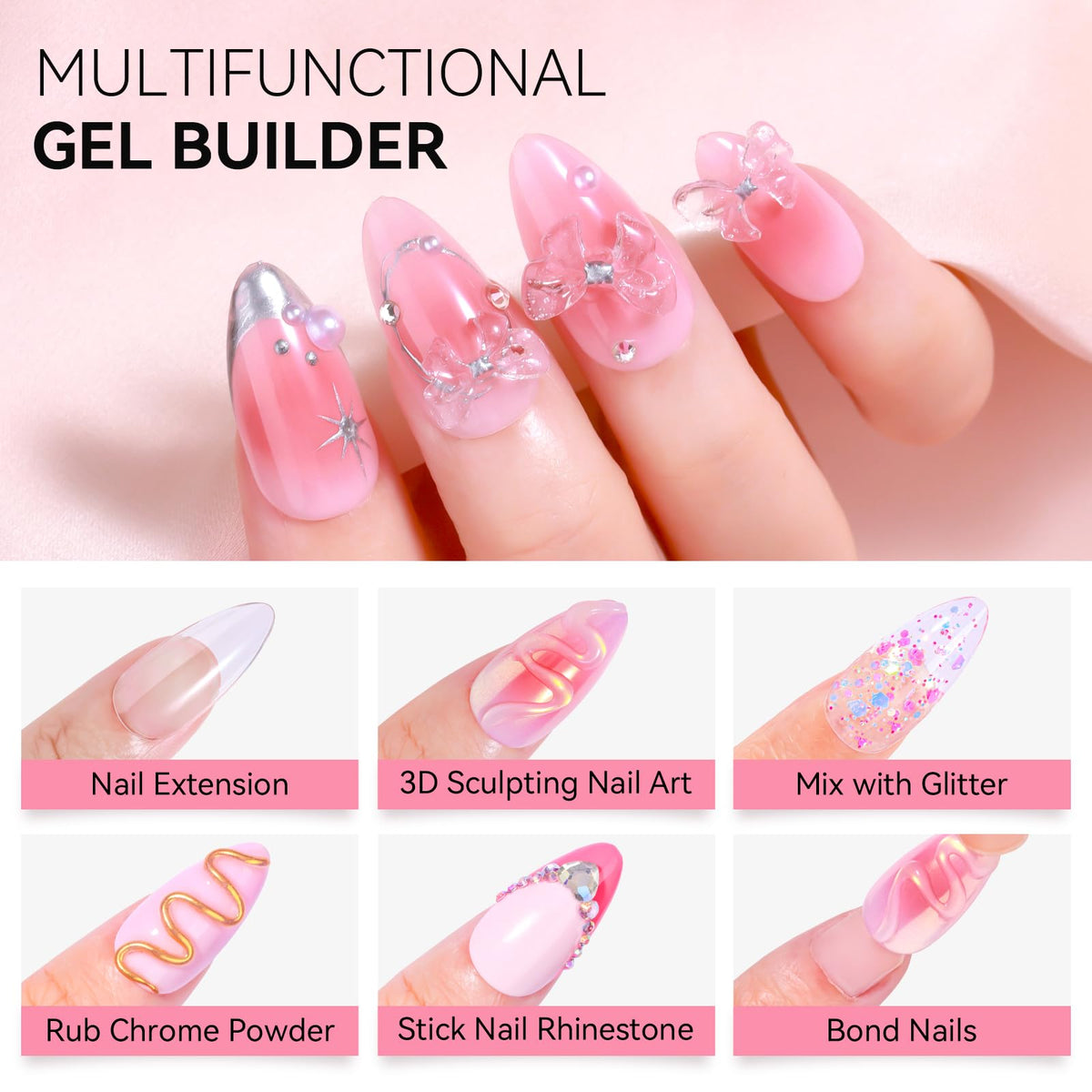 Makartt 3D Gel Nail Art Kit application on nails