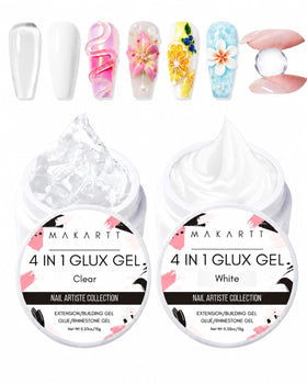 Makartt 3D Gel Nail Art Kit clear gel jar front view