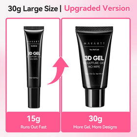 Makartt 3D Nail Gel 30g showing texture and consistency