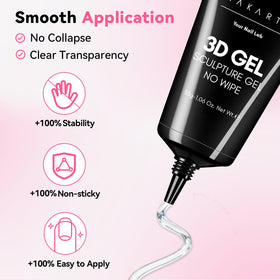 Makartt 3D Nail Gel 30g with various nail art accessories