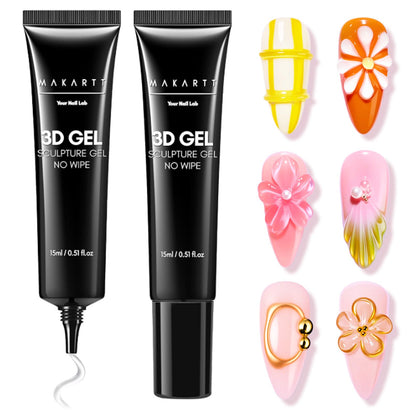 Makartt 3D Nail Gel front view with two 15g tubes