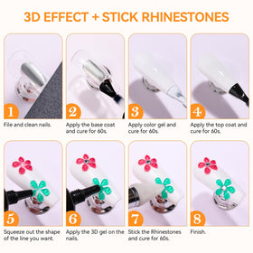 Makartt 3D Nail Gel Set in use during a nail art session