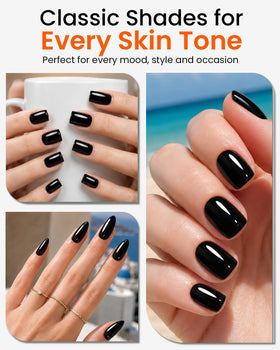 Makartt Black Gel Nail Polish texture
