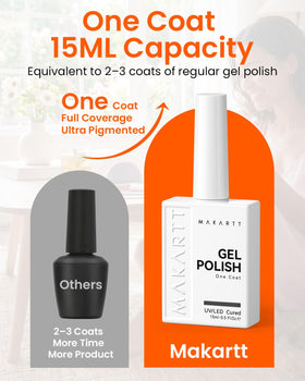 Makartt Black Gel Nail Polish with UV lamp
