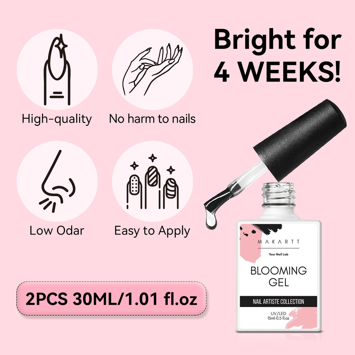 Makartt Blooming Gel Nail Polish application process