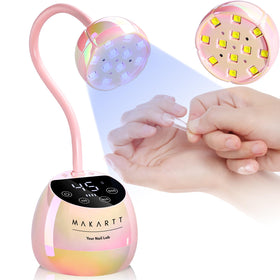 Makartt Cordless Gooseneck UV Nail Lamp front view in Glazed Pink