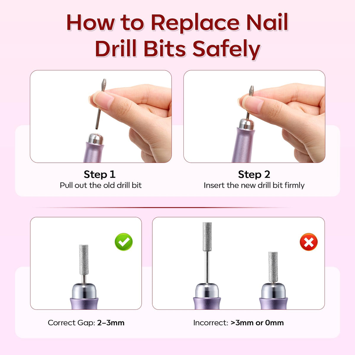 Makartt Cordless Nail Drill with battery percentage display