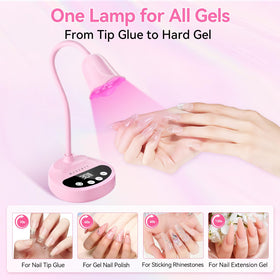 Makartt Cordless UV Nail Lamp on a nail station