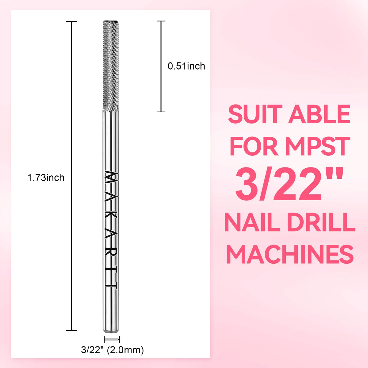 Makartt Cuticle Nail Drill Bit 3XF in use