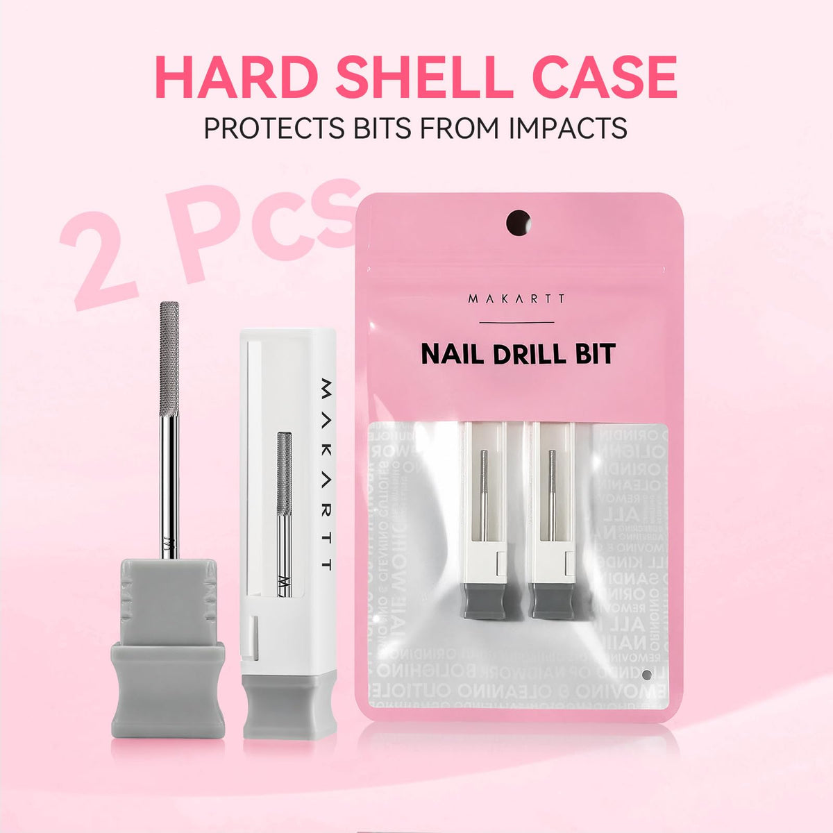 Makartt Cuticle Nail Drill Bit 3XF on a nail table