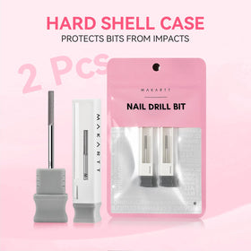 Makartt Cuticle Nail Drill Bit 3XF on a nail table