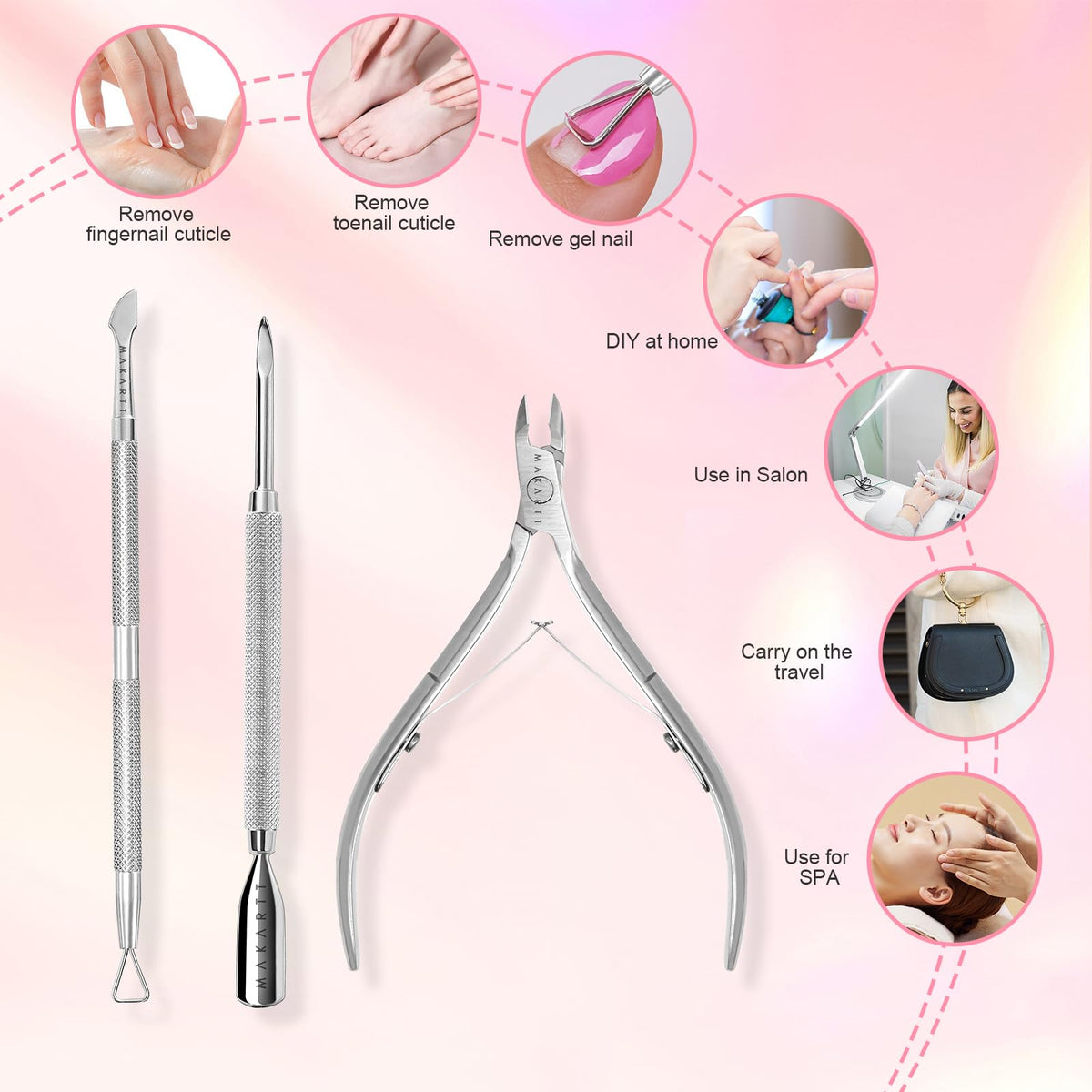 Makartt cuticle nipper set displayed on a table