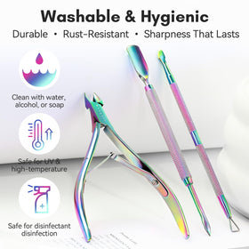 Makartt cuticle pusher with pointed cleaning tip