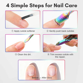 Makartt cuticle tools set on a wooden surface