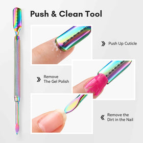 Makartt dual-end cuticle pusher and scraper