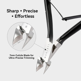 Makartt dual-end cuticle pusher showing spoon and pointed tips