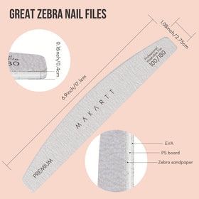 Makartt emery boards with zebra design