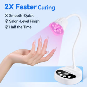Makartt Flash UV LED Nail Lamp elegant flower design on vanity