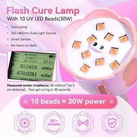 Makartt Flash UV Nail Lamp displaying LCD timer