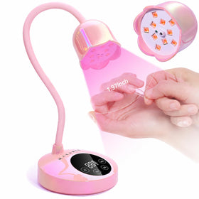 Makartt Flash UV Nail Lamp front view with gooseneck design