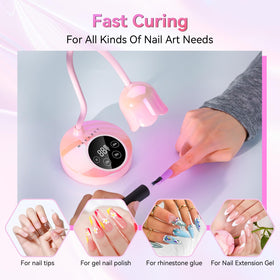 Makartt Flash UV Nail Lamp side view showing USB charging port