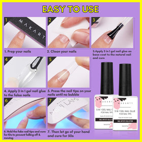 Makartt Gel Nail Glue application process