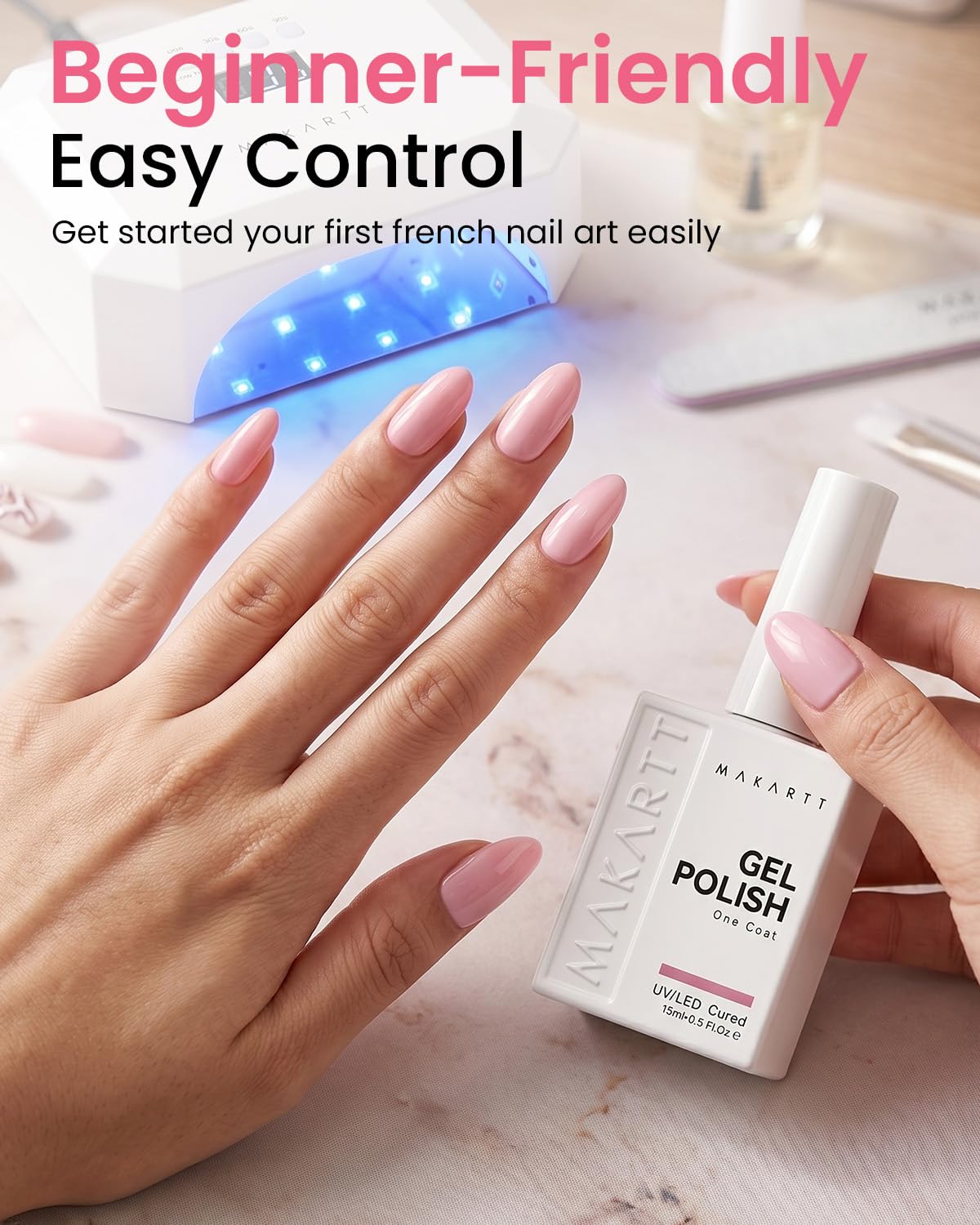 Makartt Gel Nail Polish 15ml with other nail care products