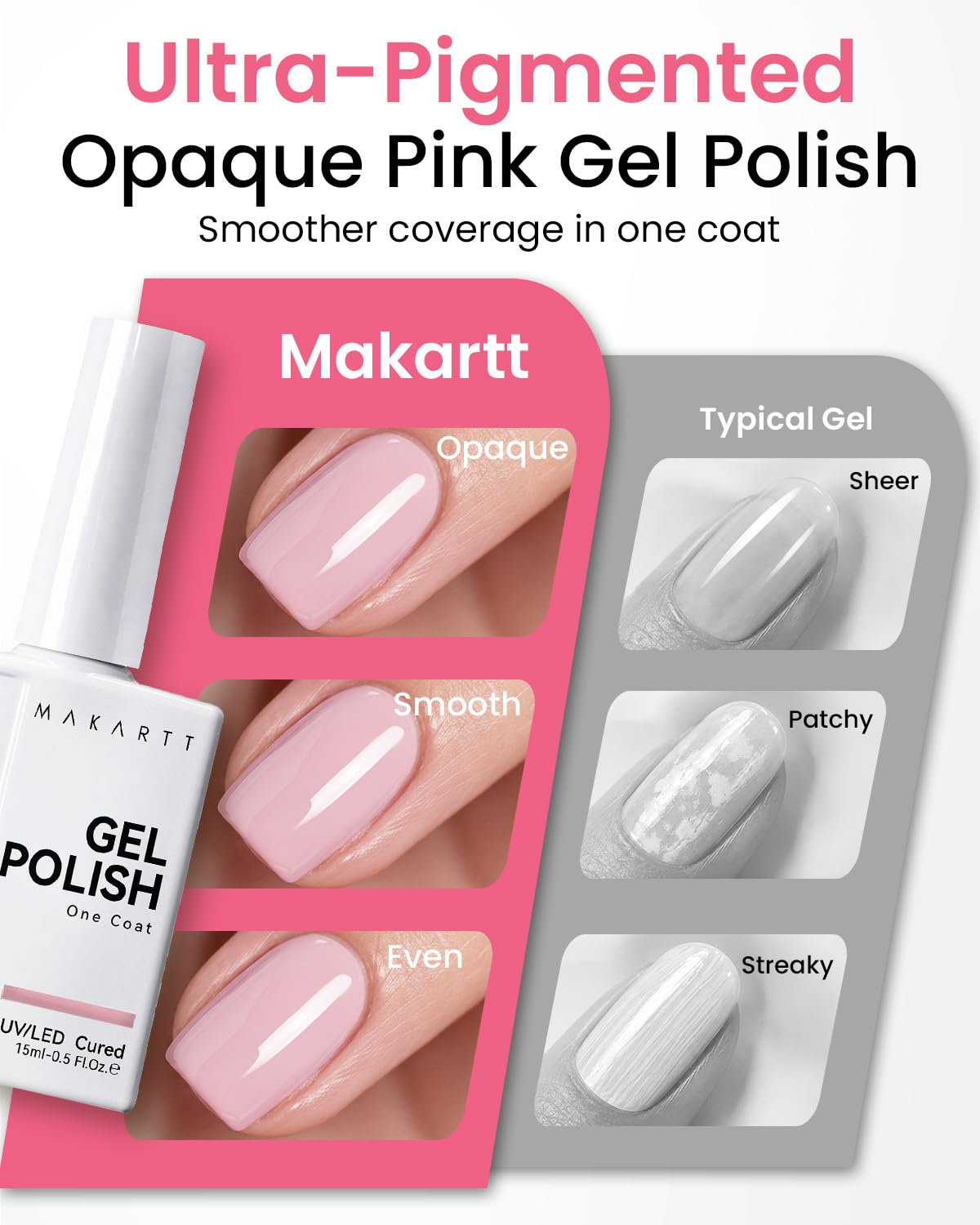 Makartt Gel Nail Polish 15ml with UV lamp