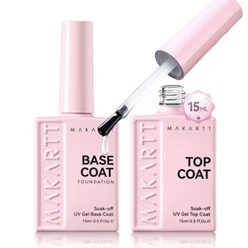 Makartt Gel Top and Base Coat Set 15ml front view
