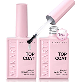 Makartt Gel Top Coat 15ml front view with diamond shine