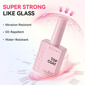 Makartt Gel Top Coat applied on nails showing glossy finish