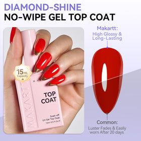 Makartt Gel Top Coat providing a glossy finish