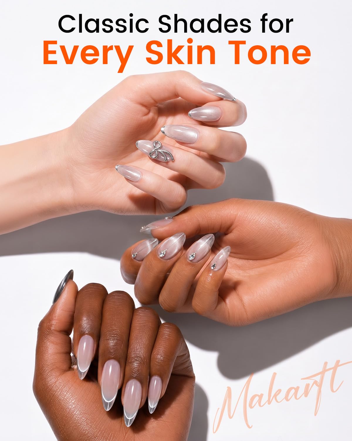 Makartt Glass Cat Eye Gel Nail Polish 15ml in various styles