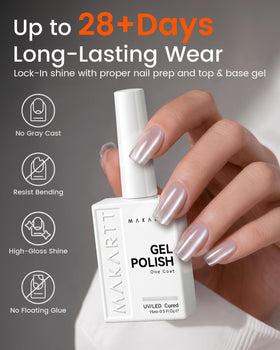 Makartt Glass Cat Eye Gel Nail Polish 15ml swatch on nail