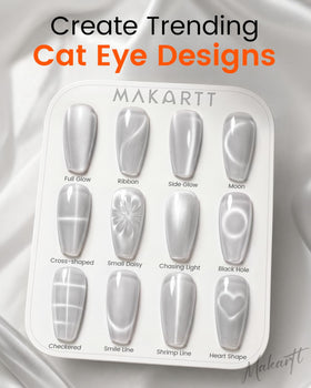 Makartt Glass Cat Eye Gel Nail Polish 15ml with UV lamp