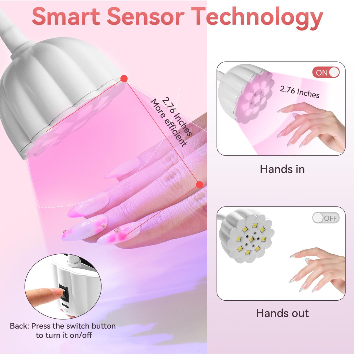 Makartt Gooseneck Nail Lamp on a nail art table