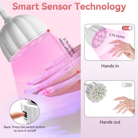 Makartt Gooseneck Nail Lamp on a nail art table