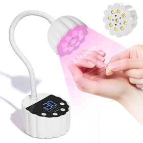 Makartt Gooseneck UV LED Nail Lamp front view with flexible neck