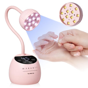 Makartt Gooseneck UV LED Nail Lamp front view with sleek design
