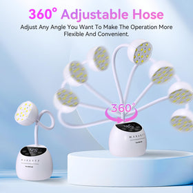 Makartt Gooseneck UV Light in use curing gel nails